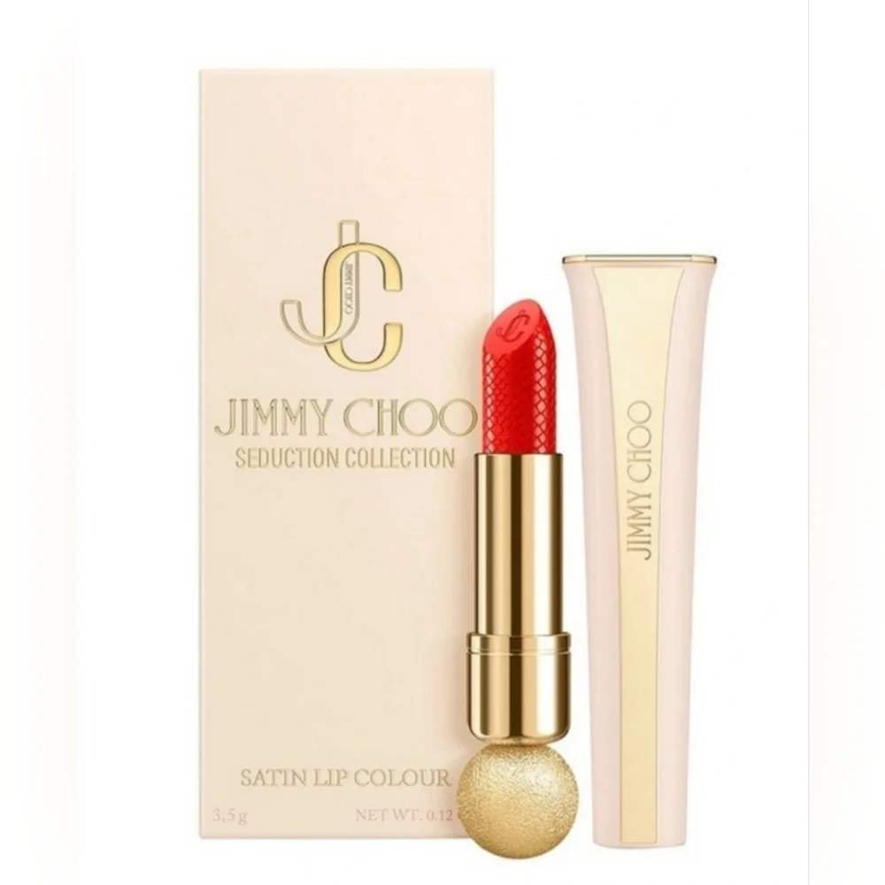 JIMMY CHOO NWT SEDUCTION COLLECTION SATIN LIP COLOR • CORAL KISS 004. ✨️